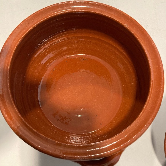 Holiday ART POTTERY COVERED CASSEROLE Terra Cotta Bean Pot SPAIN Perfect … - Picture 9 of 14